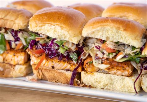 Salmon Sliders .